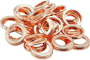 Dsnaduo 30 PCS 12mm Copper Crush Washer Oil Drain Plug Gasket, Fits Nissan/Infiniti Rogue Sentra Xterra Altima Frontier Armada Jukes 350Z G35 G37 1982-2022, Replace 11026-01M02, 11026-JA00A