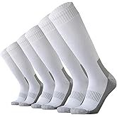 ToeSoleHeel Men's Cotton Cushion Mid-Calf Socks OTC Knee High Steel Toe Work Boots Thermal All Seasons