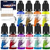 FansArriche Candle Dye - 10 Colors Liquid Oil-Based Dye for Candle Wax | Highly Concentrated, Natural Candle Color for DIY Candle Making