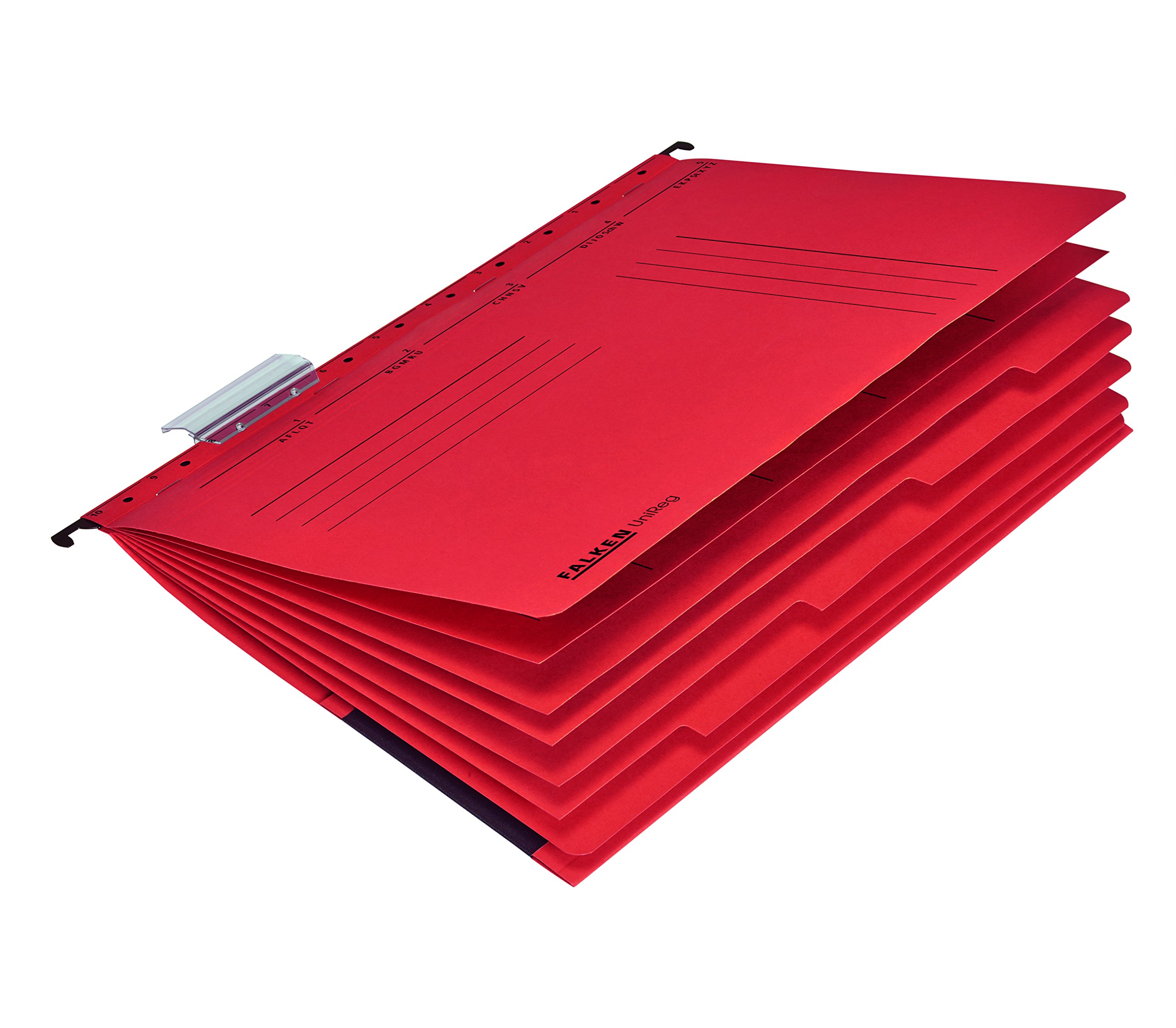 Original Falken project file and personal file UniReg. Made in Germany. Made of recycled cardboard for DIN A4 commercial stapling red Blue Angel Personnel file Personnel folder
