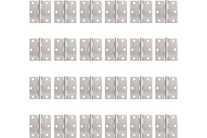 Zion 3 Inch Door Hinges Satin Silver Square 3x3 - Bundles (24 Pack)