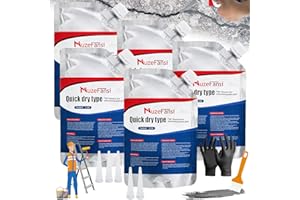 MUZEFANSI Concrete Crack Filler, Concrete Crack Repair Sealant, Weather-Resistant Crack Caulking Glue, Fast-Drying Crack Repair Adhesive for Slabs, Sidewalk, Foundation & Garage – Indoor Outdoor Use (5 Pack)