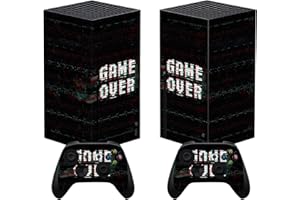 PlayVital Game Over Glitch Custom Vinyl Skins for Xbox Series X, Wrap Decal Cover Stickers for Xbox Series X Console Controll
