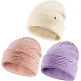 FURTALK Baby Beanie Knit Winter Hats 3 Pack for Infant Toddler Kids Skull Caps