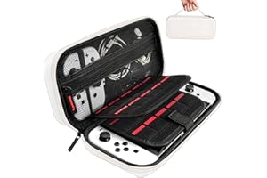 daydayup Carrying case - White Protective Hard Portable Travel case Shell Pouch for Console & Accessories