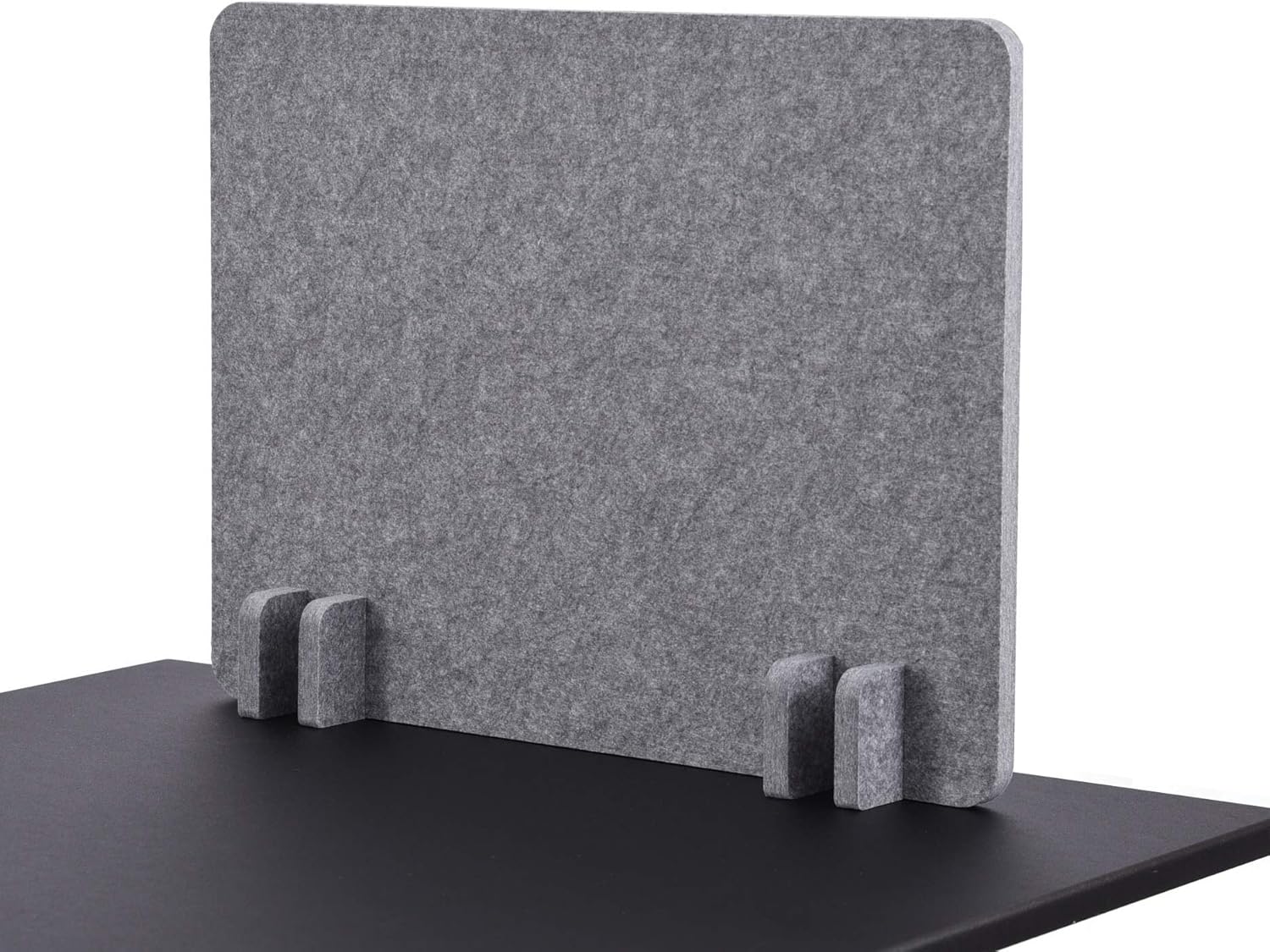 Stand Up Desk Store ReFocus Raw Noise and Distraction Reducing Freestanding Acoustic Desk Divider Mounted Privacy Panel (Castle Gray, 21" W x 16" H) : Office Products