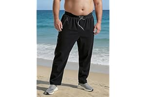 Mens Plus Size Athletic Sweatpants with Zipper Pockets, Ideal for Workout & Casual Wear