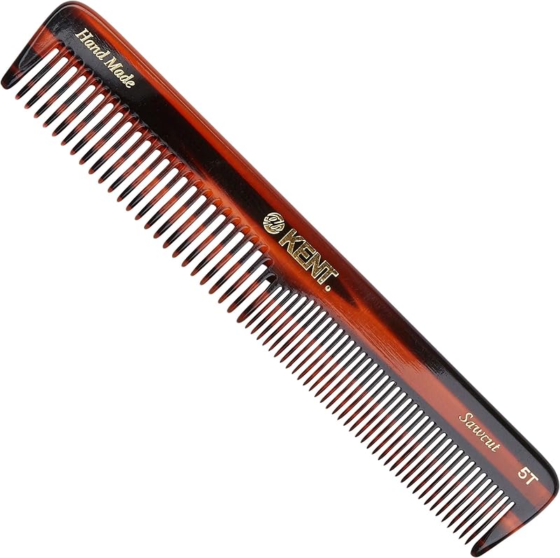 KENT Brushes A5T Handmade Comb Medium Size Coarse Fine Hair Women Men