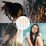 ALLY-MAGIC 50PCS Hair Beads Braids Jewelry Rings Metal Cuffs 25 Silver 25 Gold view 4