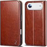 Scutumate Compatible with iPhone Air Case Wallet with Card Holder [4 Card Slots] Kickstand [RFID Blocking] PU Leather Phone Case Flip Folio Protective Cover TPU Shockproof,for Apple 17 Air,Brown