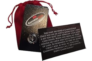 Gamblebox Original USA Gamble Gram Gift Set Casino Gambling Pocket Lock Box Leave Keys Home Slip Folded Cash In The GambleBox Money Thin Slot To Leave With Lots of Bills and Not Fish Them Out