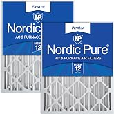 Nordic Pure 16x25x4 (15_1/2 x 24_1/2 x 3_5/8) Pleated MERV 12 Air Filters 2 Pack