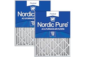 Nordic Pure 20x25x4 (19_1/2 x 24_1/2 x 3_5/8) Pleated MERV 12 Air Filters 2 Pack