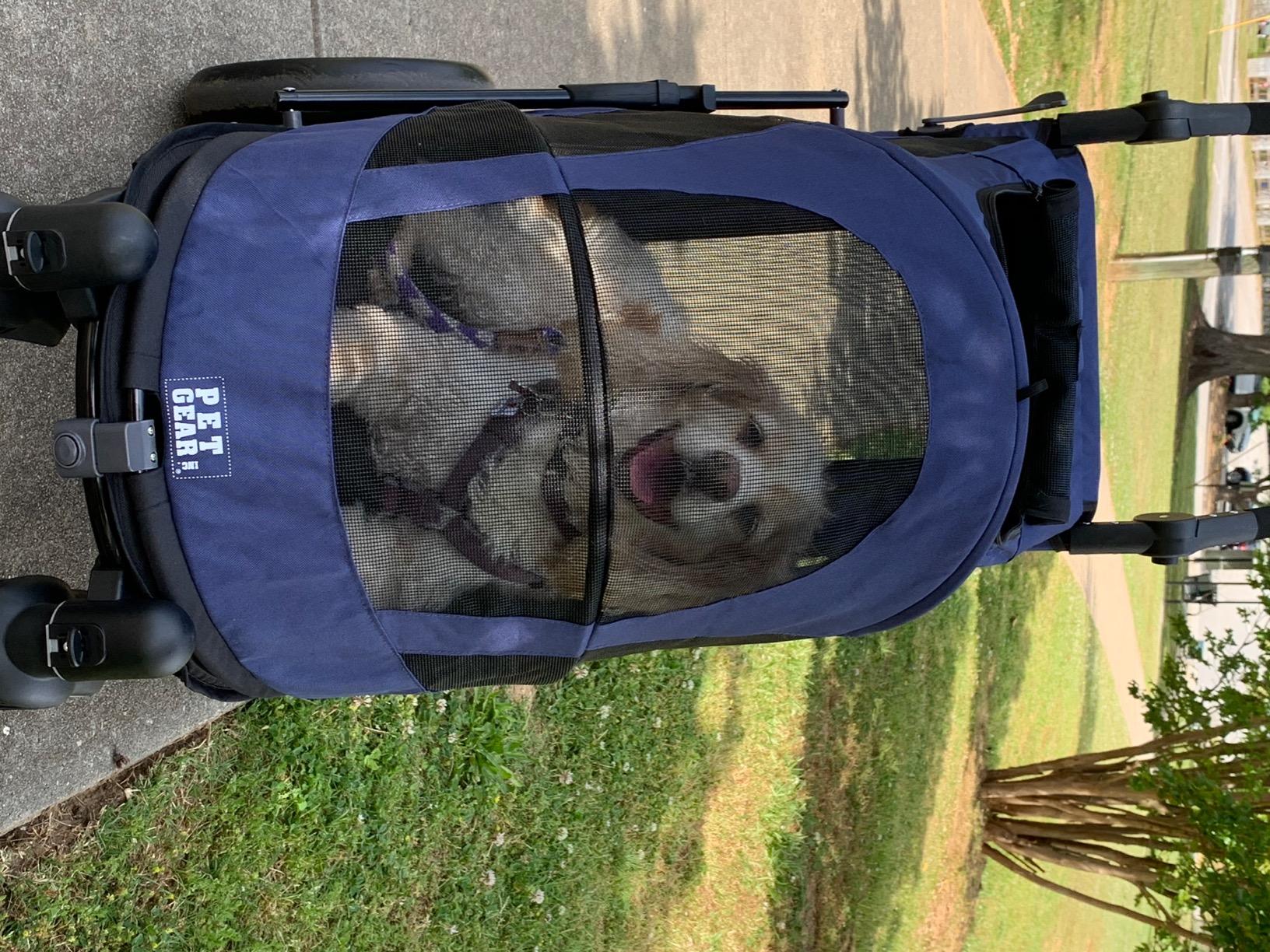 27/mo Finance Pet Gear NOZip Stroller, Push Button Zipperless Dual
