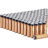 Amazon Basics 100 Pack AA High-Performance Alkaline Batteries, 10-Year Shelf Life, Easy to Open Value Pack