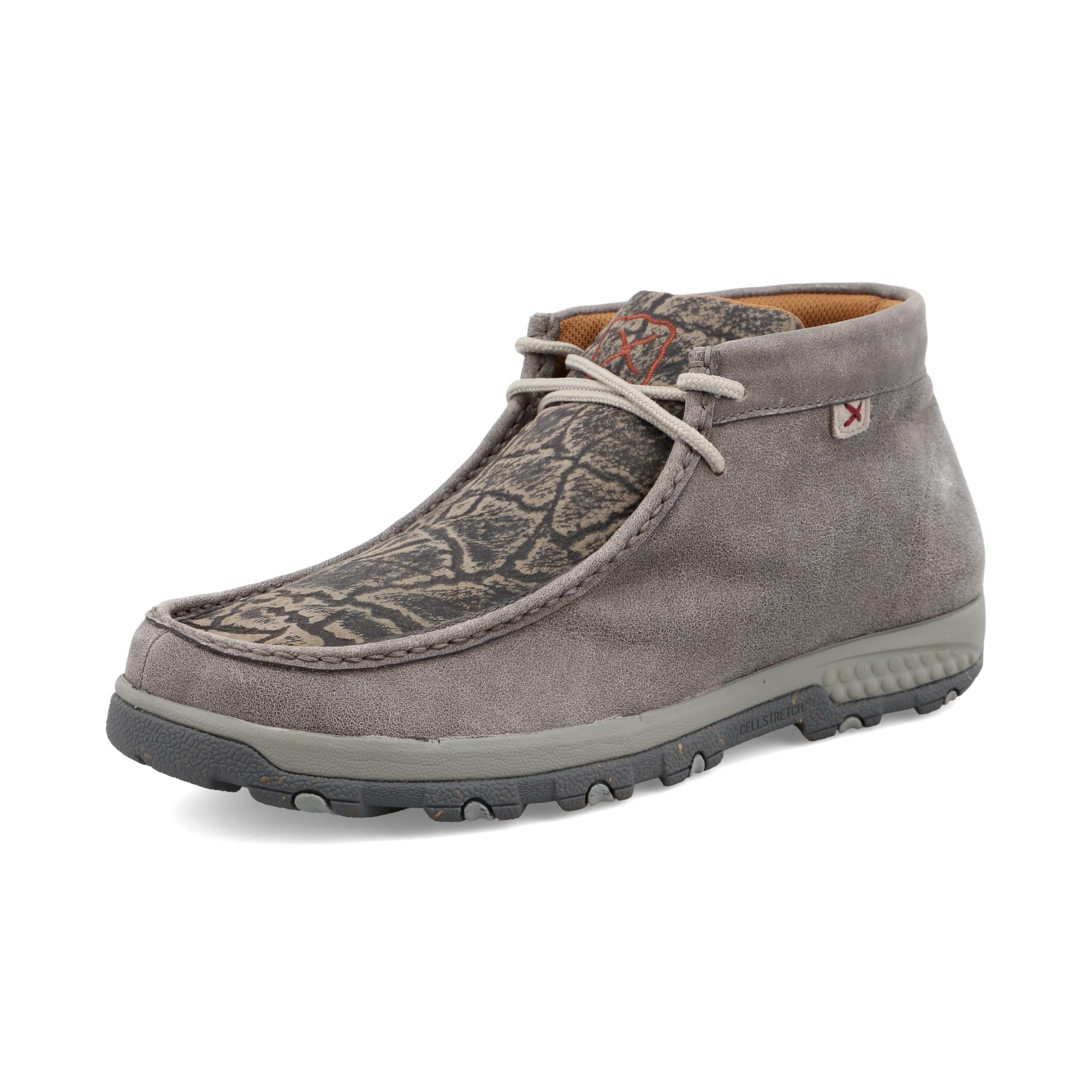 Twisted X Men's Chukka Driving Moc, Moc Toe with CellStretch, Grey & Grey Elephant, 7 M Image