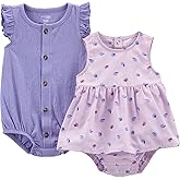 Simple Joys by Carter's baby-girls 2-pack Sleeveless Rompers