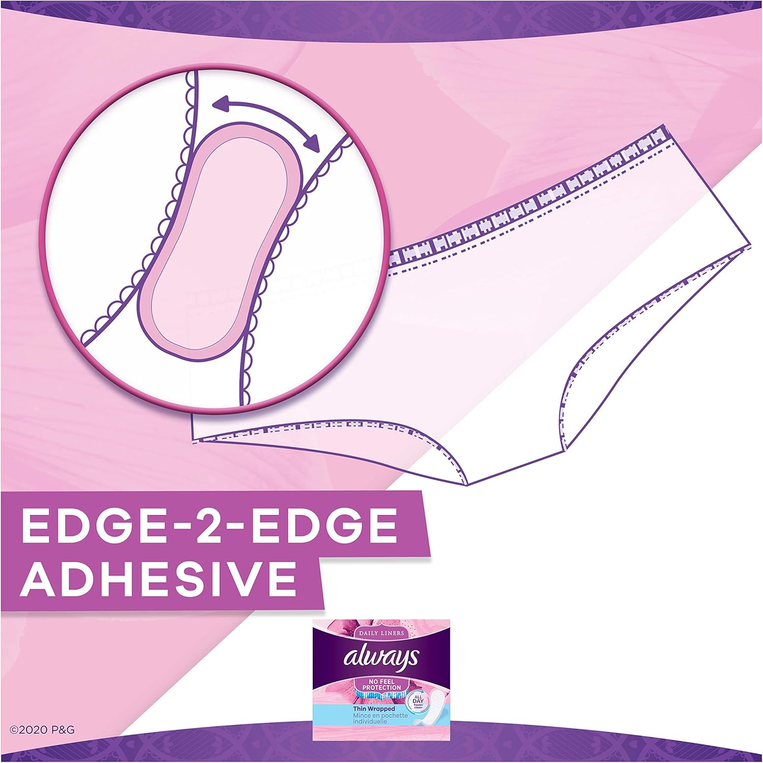 Always Thin Daily Liners, Regular Absorbency, 120 Count, Unscented, Wrapped: Health & Personal Care