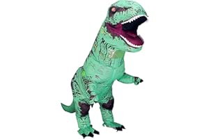 PIAMIF Inflatable Dinosaur Costume Adult, Fancy Halloween Blow up T-Rex Costume Full Body Dino Costume for Cosplay Party