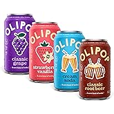 OLIPOP 6g Fiber Prebiotic Soda, Favorites Variety, 12 fl oz, 12 Pack | Shelf Stable Prebiotic Soda, 6g Fiber, 2-5g Sugar, Digestive Health Support, Prebiotics &amp; Botanicals, Gluten Free, Non GMO