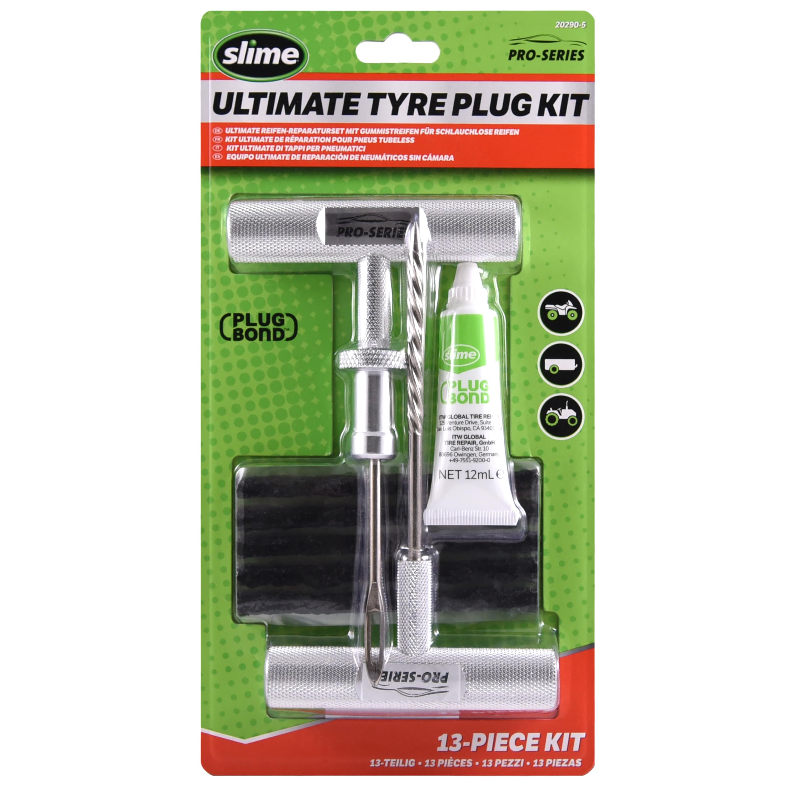 Slime 20290-5 Tire Plug Kit, Ultimate Reamer Plugger Set