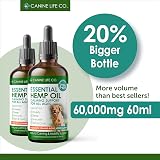 Canine Life Co. Hemp Oil For Dogs 60ml 60000mg Calming Joint Skin UK view 2