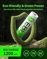 EBL 16 Pack AAA 1100mAh Ni-MH Rechargeable Batteries with Case view 5