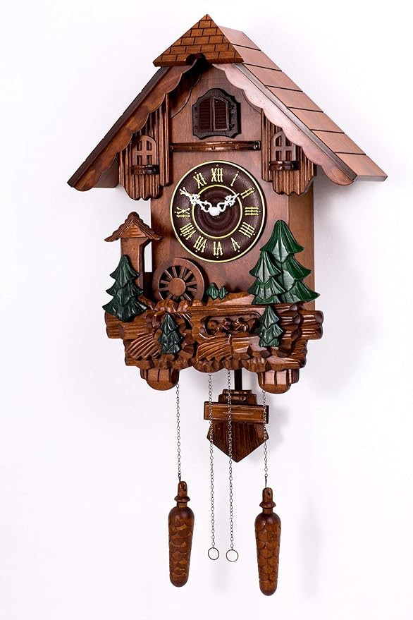 Polaris Clocks Cuckoo Clock in German Style with Night Mode
