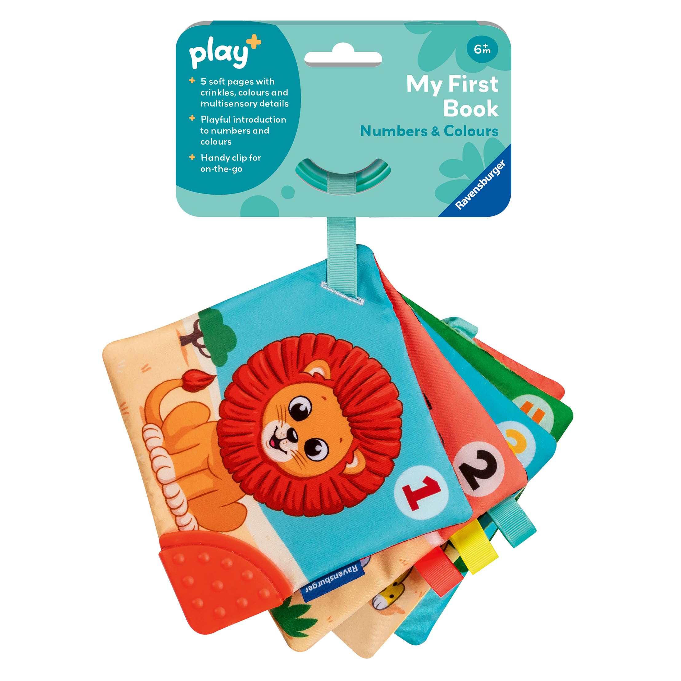 Ravensburger Play+ My First Numbers & Colours Book - Baby Sensory Toddler Activity Toys - 6 Months Up