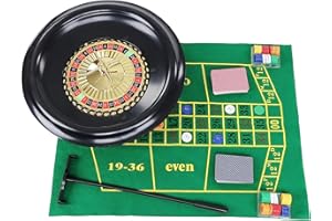 Roulette Wheel 16-Inch Plastic Turntable 40cm Russian Roulette Home Roulette Table Wheel Tabletop Casino Games Party Roulette