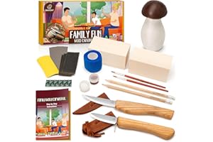 BeaverCraft Wood Carving Kit for Beginners Diy Kits for Adults & Kids Woodworking Kit Whittling Knife Set – Craft Hobby Kits 
