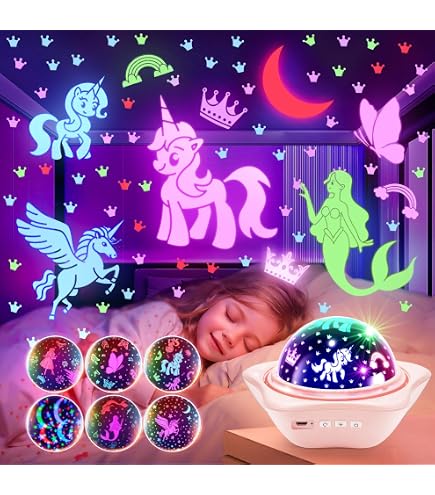 Rotating Star Projector For Bedroom – 360° Ceiling Night Light With Music, 3W USB, Remote Control – Calming Galaxy Pattern For Kids, Nursery, And Sleep Aid