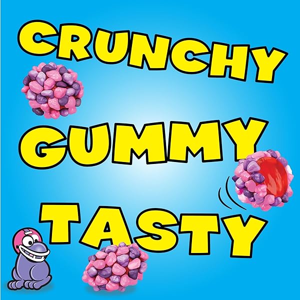 NERDS GUMMY CLUSTERS CANDY, GRAPE STRAWBERRY BLITZ, CRUNCHY AND GUMMY, GAME DAY CANDY, FOOTBALL PARTY SUPPLIES, 8 OZ