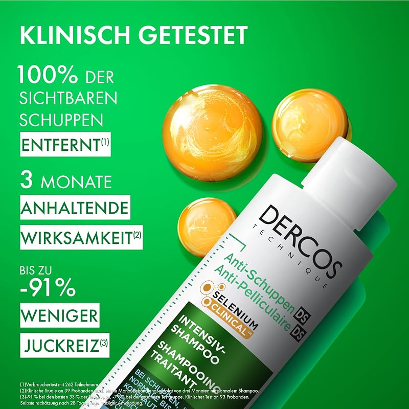 Dercos Psolution Anti Schuppen Shampoo 200 ml für fettige, juckende Kopfhaut & fettiges Haar - Tiefenreinigungsshampoo für Damen & Herren