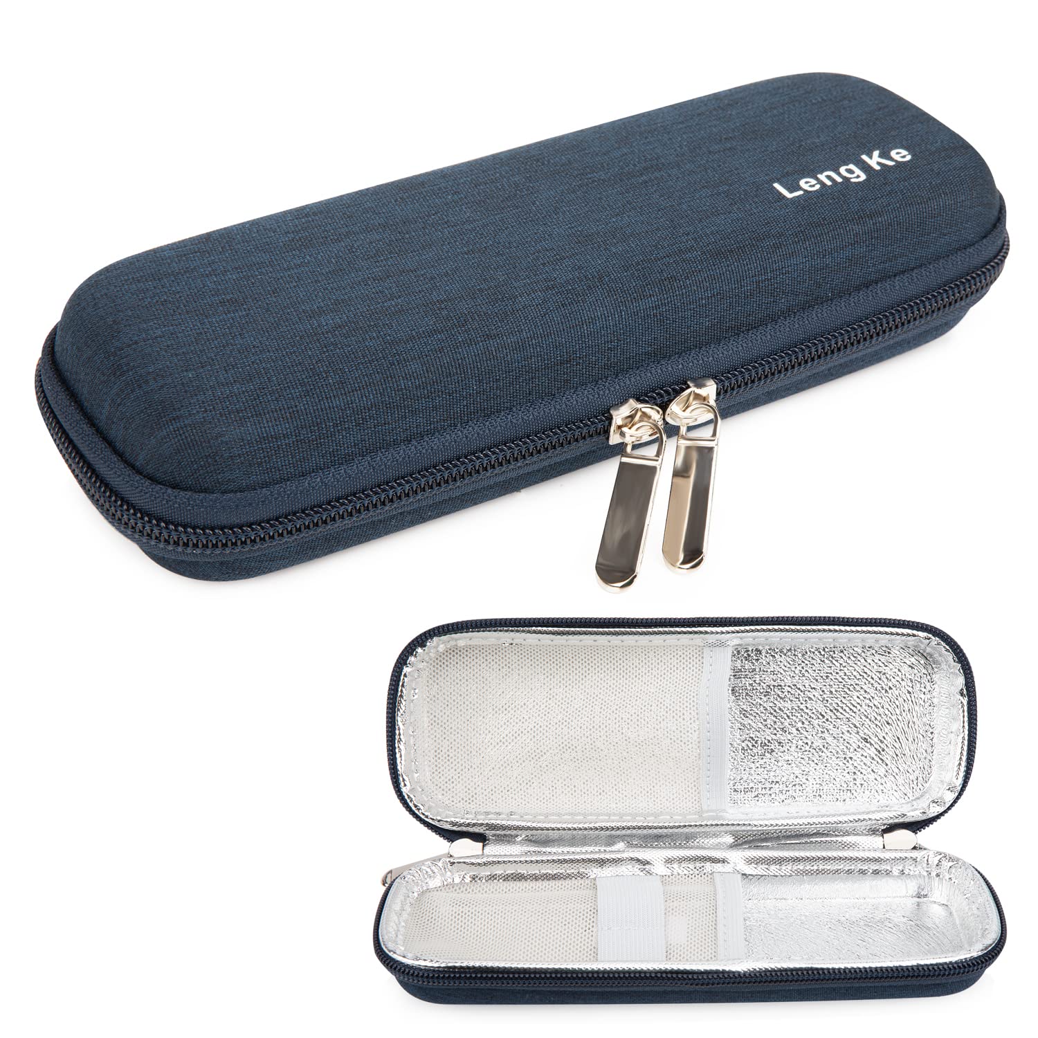YOUSHARES Insulin Pen Case - Medicine Cool Bag Insulin Cooler Travel Case Cooler Case for Diabetic Organize Supplies Diabetes Bags for Insulin Needles (Navy Blue)