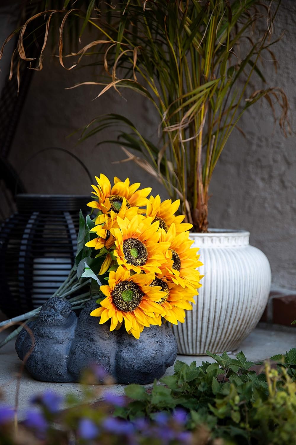 Amazon Com Sn Decor Artificial Flowers Artificial Sunflower Bouquets 5 Heads Fake Flowers For Baby Shower Home Decoration Wedding Decor Bride Holding Flowers Garden Craft Art Decor 1 Pack Kitchen Dining