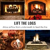 VEVOR 27 Inch Heavy Duty Log Grate Firewood Burning Rack Holder Steel Legs view 6