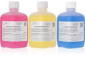 Acme Analytical Solutions pH 4, 7 & 10 Buffer Solution Kit, 3 x 1 Liter, pH Meter Calibration Solutions, NIST Traceable Reference Standards, Designed for All pH Meters, pH Buffer Combo, 3 Quarts