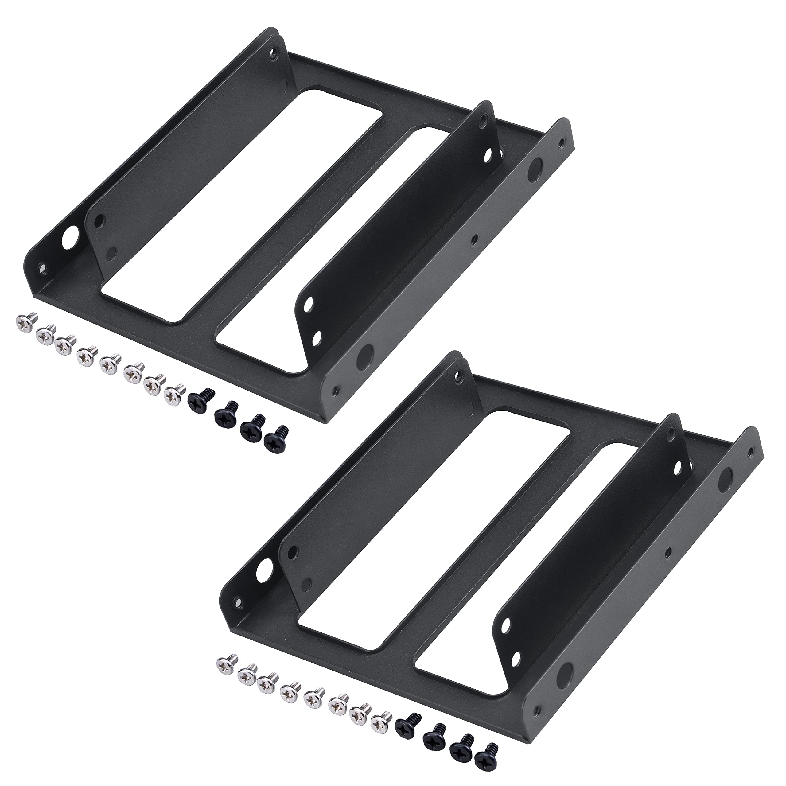 Akasa SSD & HDD Adapter | 3.5 Inch to 2.5 Inch Mounting Bracket Converter | Internal Hard Disk Drive and Solid State Drive Bracket | 2 Pack | AK-HDA-03-KT02