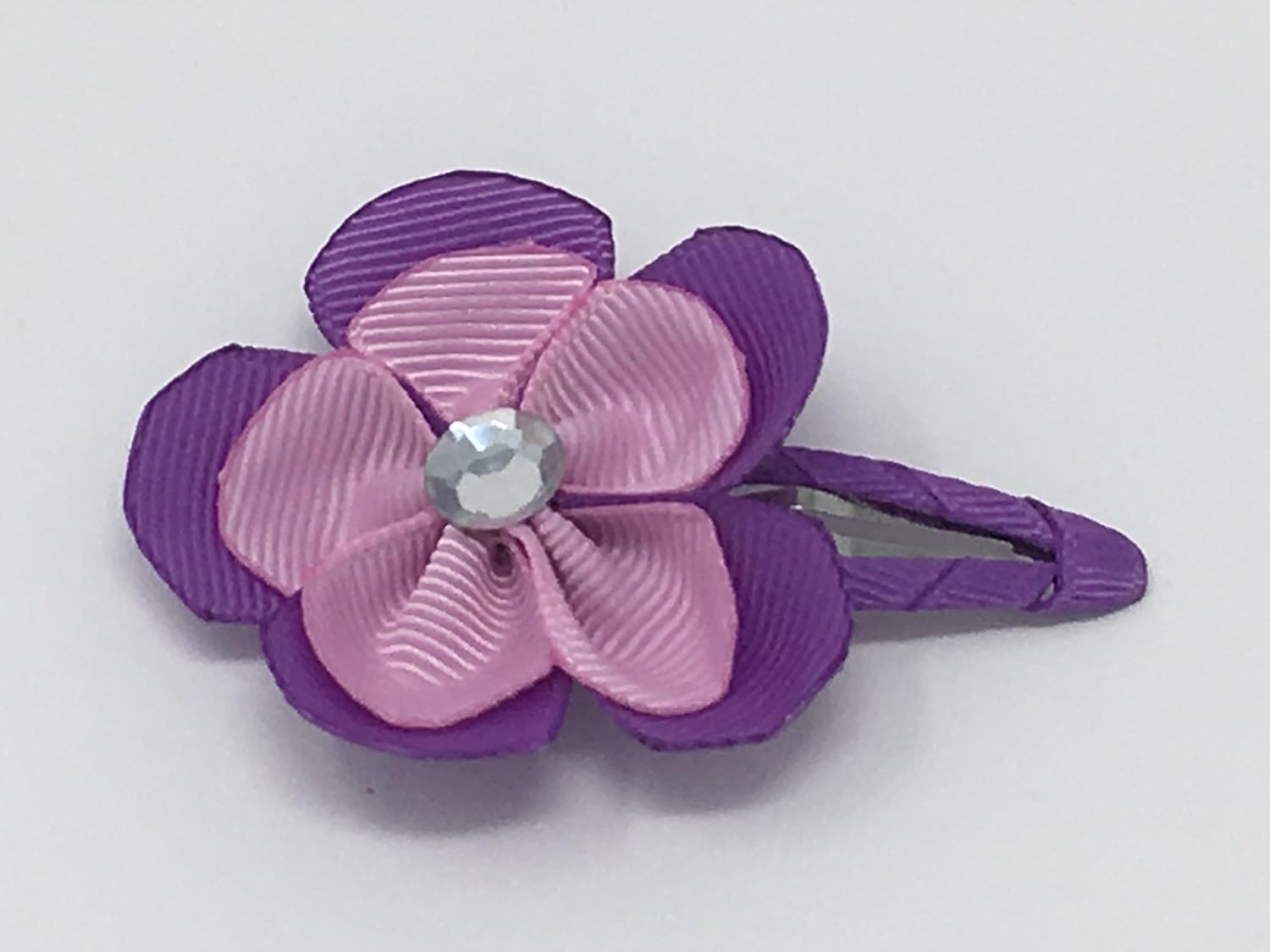 Snap Clip, Flower Hair Clip, Lavender and Purple Hair Clip
