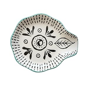 Creative Co-op DA8655 Hand Stamped Stoneware Spoon Rest