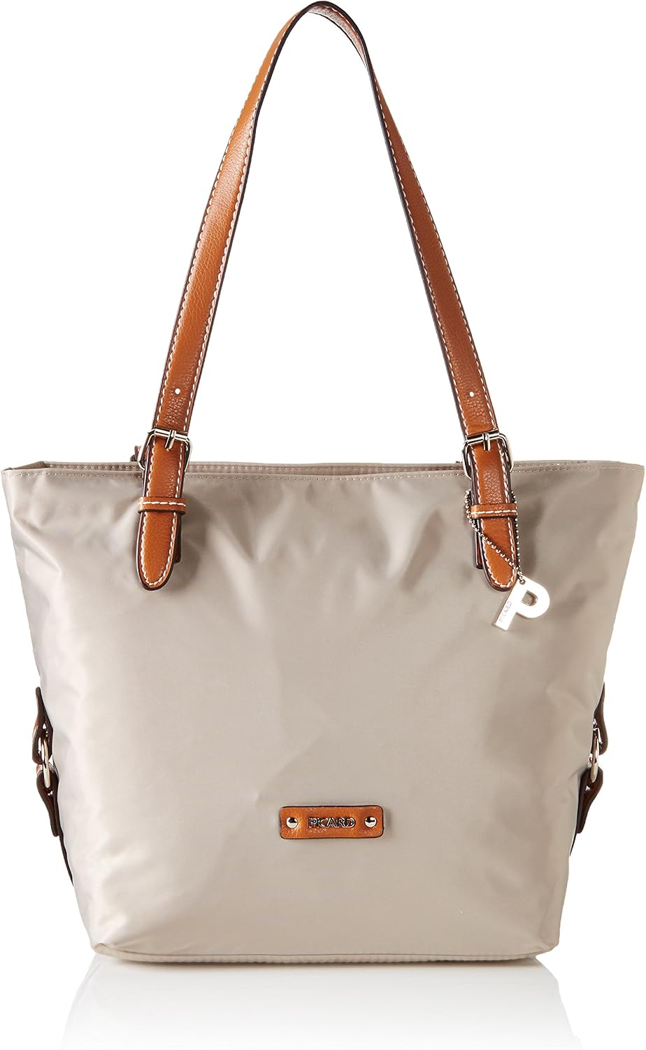 Picard Sonja Women's Shopper Made of Nylon Medium with Zip Shopper Everyday, pearl, 38x27x16 cm, Perle