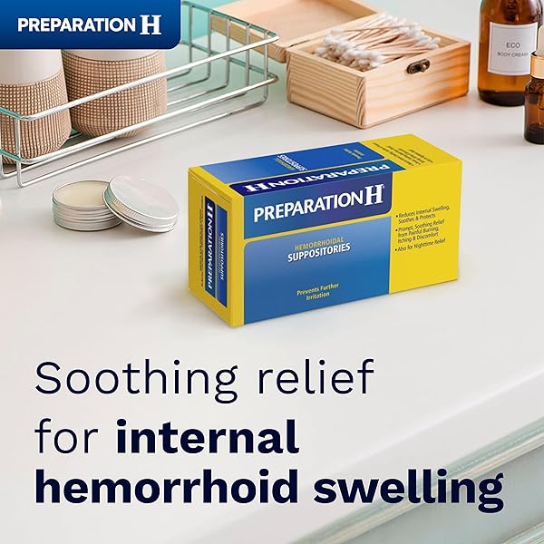 PREPARATION H HEMORRHOID SUPPOSITORIES FOR ITCHING AND DISCOMFORT RELIEF – 24 COUNT