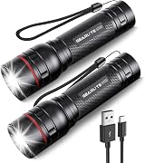 GEARLITE LED Torch Rechargeable 2000LM 2 Pack Adjustable Focus 3 Modes view 1
