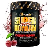 ALPHA LION Superhuman Burn &ndash; 2 in 1 Metabolism Booster Pre Workout and Thermogenic Fat Burner for Men &ndash; Appetite Suppressant and Weight Loss Supplement (21 Servings, Sweet Black Cherry Flavor)