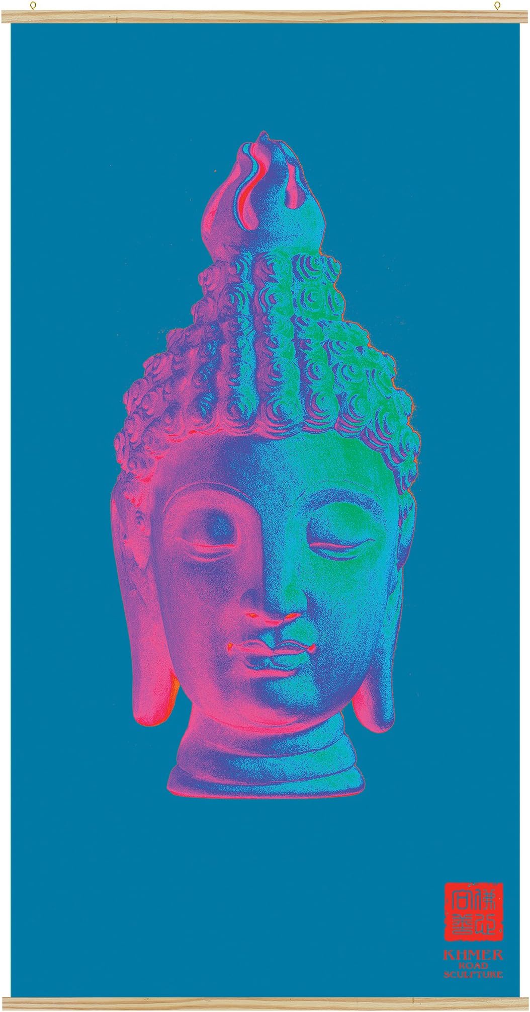 THE HIGHEST QUALITY Large Buddha Poster Printed On Heavy Cloth With Deep Pigment Inks - Striking Large Buddha Wall Art For Your Home Or Spiritual Space - Large Buddha Canvas CK-002