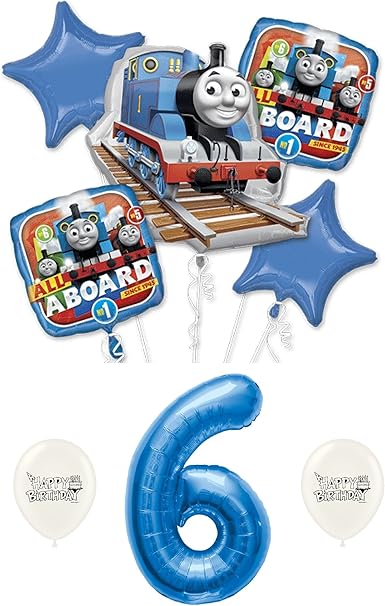 Download Balloons Thomas And Friends Balloon Bouquet 6th Birthday Party Supplies Decorations Train Paper Party Supplies