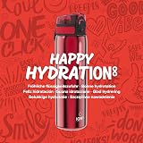Ion8 600ml Lightweight Stainless Steel Water Bottle, Red, Leak Proof, view 7