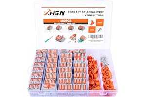 Zhushan 230 PCS Lever Wire Nuts Connectors Kit - Electrical Connectors 28-12 AWG, 2/3/4/5 Conductor Combination - Compact Spl