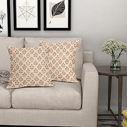Sivirary Orange Floral Pillow Covers 24x24 Inch Set